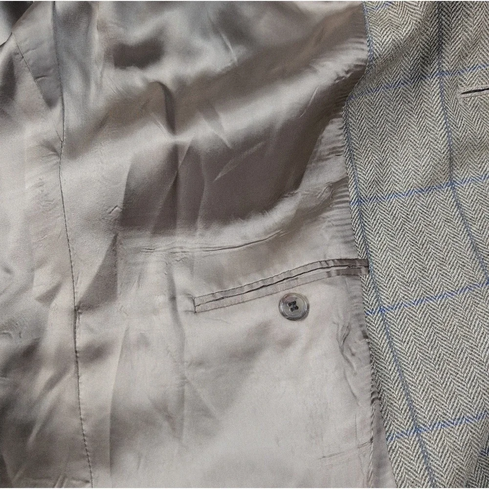 Vintage Joseph Abboud Jacket Mens 44 L Lambs Wool Sport Coat Pockets Button Up